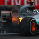 Photo Credit: Getty Images, pictured is Nico Rosberg catching his rear brakes on fire last year in Mexico